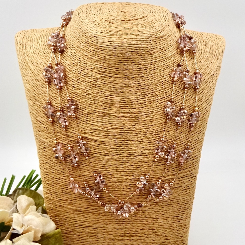 Coldwater Creek Sterling Rose Gold Necklace